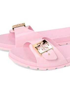 NIB  Tory Burch Buckle Slide Sandal Rosa Candy
